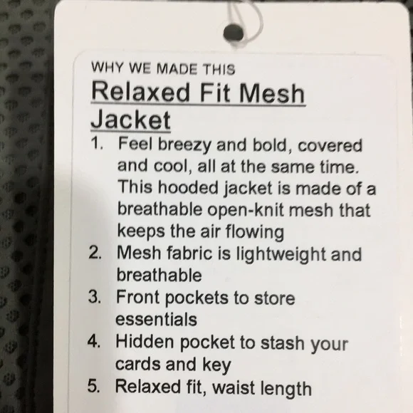 NWT Lululemon Relaxed Fit Mesh Jacket 12sz forest green color - Picture 6 of 7